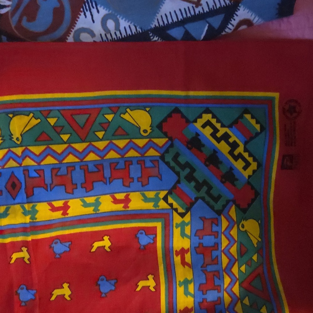 Colorful Geometric Pattern Scarf - Picture 4 of 5